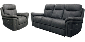 Mason - Power Reclining Sofa Set Charcoal 2 Pc. Sofa, Recliner