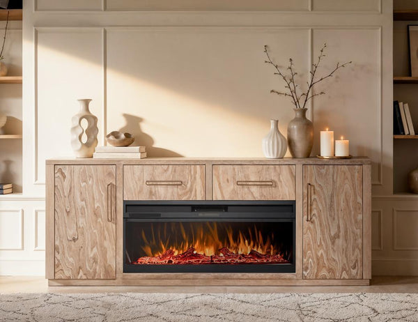 Balam - Wall Unit With Electric Fireplace Insert