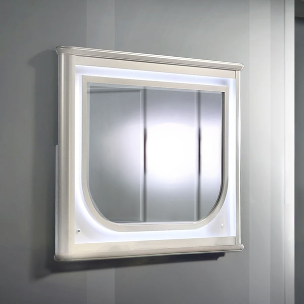 Laveda - Mirror With LED - Pearl White