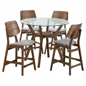Oscar - Round Glass Counter Table Set