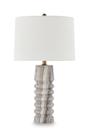 Desmont - Marble Table Lamp - White / Beige / Gray