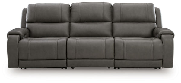 5Z - Pittson - Power Reclining Sectional Gray 3 Pc. Power Reclining Sectional Sofa