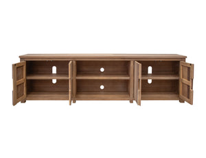 Natural Parota - 93" TV Stand - Brown Cappuccino