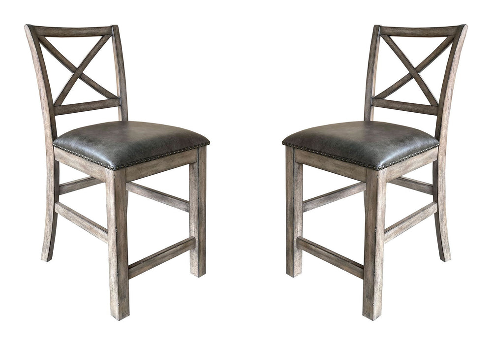 Lodge Dining - Upholstered Counter Chair (Set of 2) - Siltstone