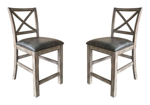 Lodge Dining - Upholstered Counter Chair (Set of 2) - Siltstone