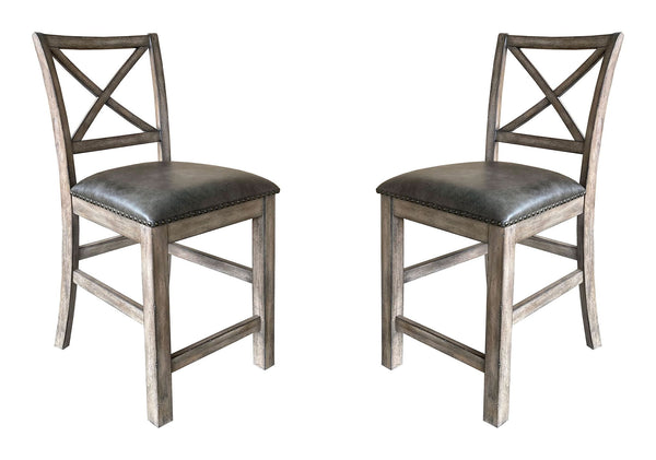 Lodge Dining - Upholstered Counter Chair (Set of 2) - Siltstone