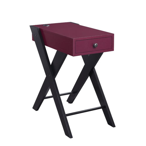 Fierce - Accent Table (USB Charging Dock) Burgundy