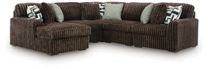 Midnight-Madness - Sectional Dark Brown 5 Pc. Left Arm Facing Corner Chaise Sectional