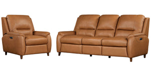Austin - Power Reclining Sofa Set Light Brown 2 Pc. Sofa, Recliner