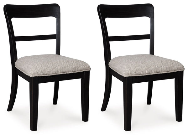 Greddinton - Upholstered Dining Side Chair (Set of 2) Black