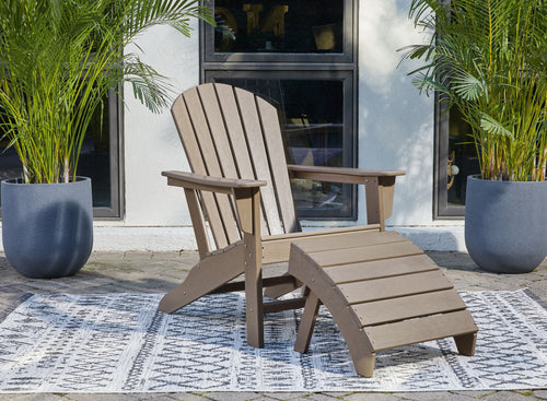 Sundown Treasure - 2 Pc. - Adirondack Chair And Ottoman Pearl Silver
