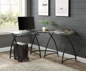 Dazenus - Desk - Glass Top Black