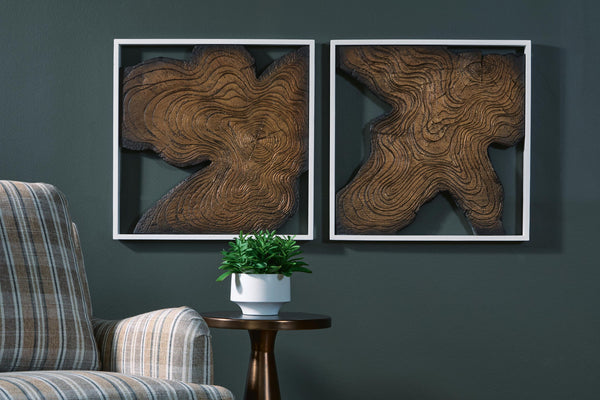 Landley - Wall Decor Set (Set of 2) - Brown / White