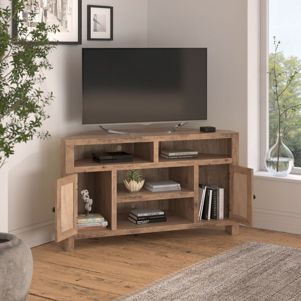 Joshua Creek - 52" Corner TV Stand - Barnwood