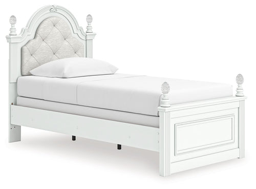Kozlani - Upholstered Panel Bed White
