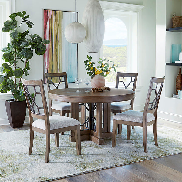 Sundance Dining - Grid Back Dining Chair (Set of 2) - Sandstone