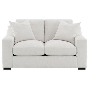 Ashlyn - Fabric Upholstered Track Arm Loveseat - Sand