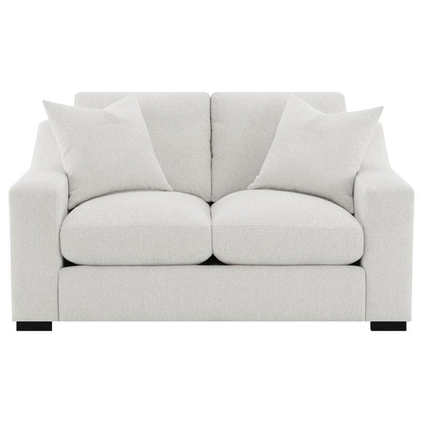 Ashlyn - Fabric Upholstered Track Arm Loveseat - Sand