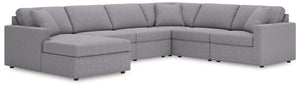 Modmax - Granite - Sectional Gray 6 Pc. Sectional With Laf Corner Chaise