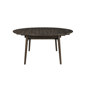 Rex - 65" Round Table With Self Storing Leaves - Walnut