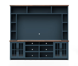 Nantucket - Entertainment Center - Blue Denim / Whiskey
