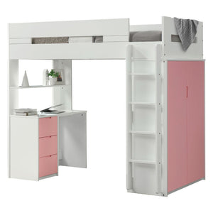Nerice - Loft Bed Pink Twin