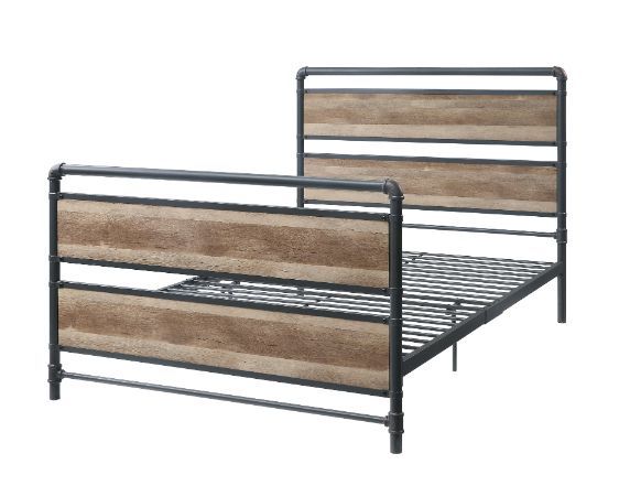 Brantley - Full Bed - Antique Oak & Sandy Gray Finish