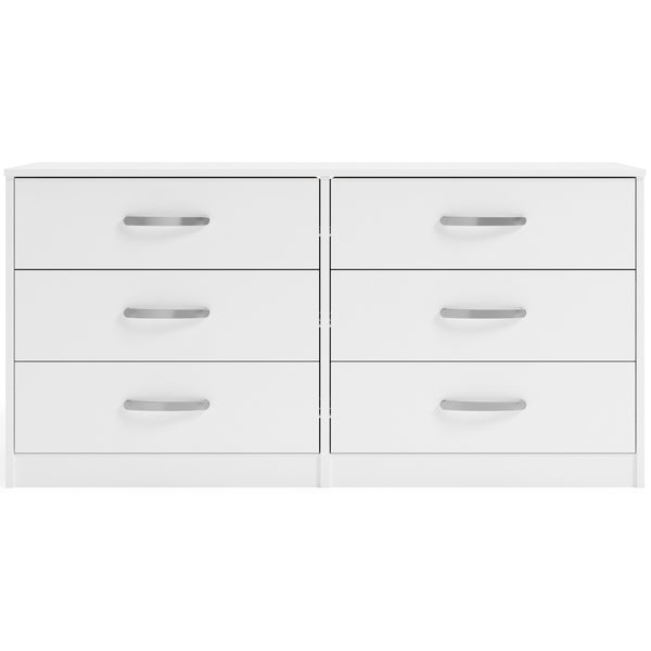 Flannia - White - Six Drawer Dresser - 29'' Height