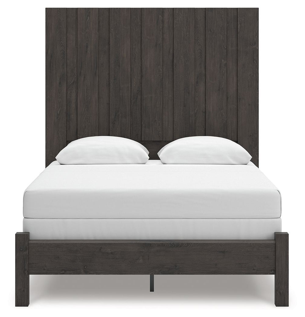 Fraluna - Panel Bed Dark Gray