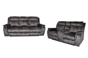Park City - Reclining Sofa Set Dark Gray 2 Pc. Power Reclining Sofa, Loveseat