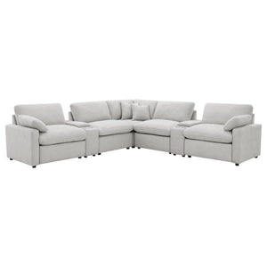 Collins - 7-Piece Modular Power Reclining Sectional Gray