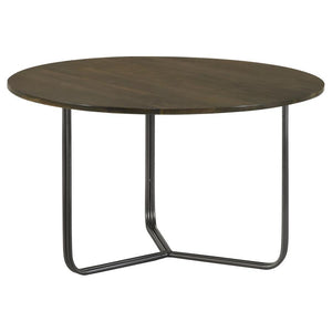 Yaritza - Round Mango Wood Coffee Table - Natural And Gunmetal