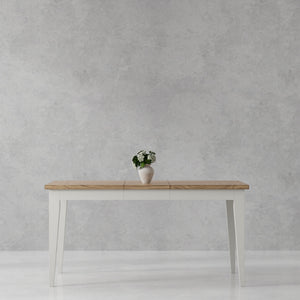 Americana Modern Dining - Rectangular Extendable Dining Table With 6 Upholstered Dining Chairs - Cotton