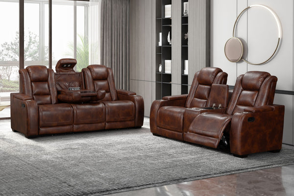 Chester - Reclining Sofa Set Dark Brown 2 Pc. Reclining Sofa, Loveseat