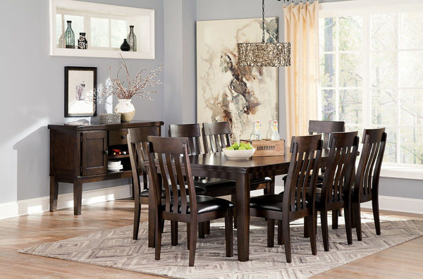 Haddigan - Dining Table With Side Chairs Dark Brown