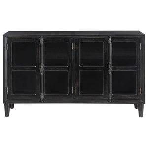 Sylvia - 4 Door Accent Cabinet - Black