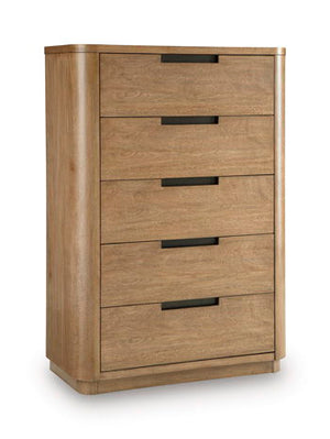 Pamaria - Five Drawer Chest - Light Brown