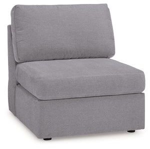 Modmax - Granite - Sectional Gray 6 Pc. Sectional With Storage Console And 3 Armless Chairs