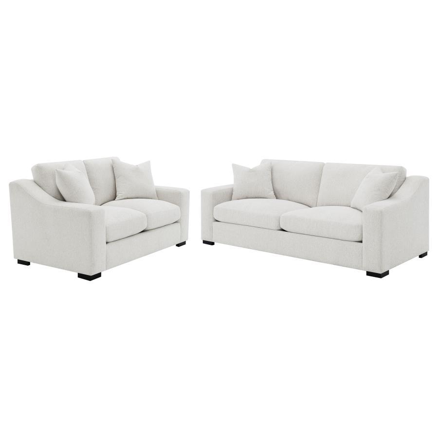 Ashlyn - Upholstered Track Arm Sofa Set Beige 2 Pc. Sofa, Loveseat