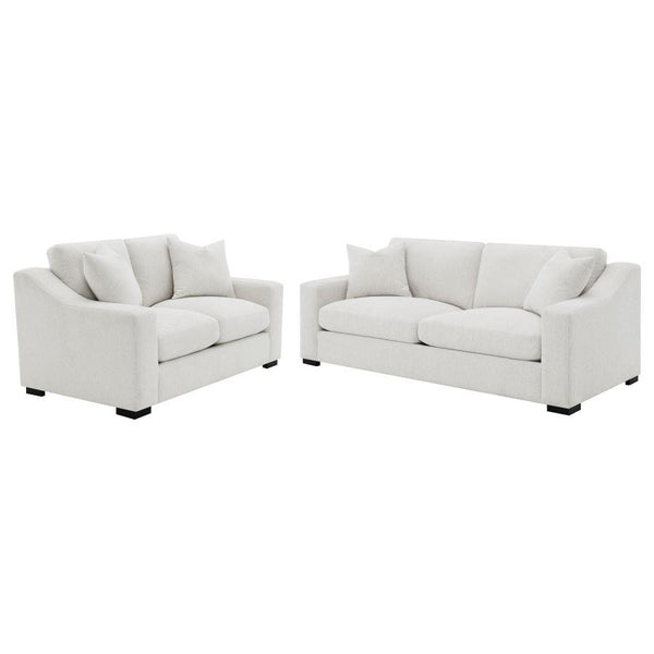 Ashlyn - Upholstered Track Arm Sofa Set Beige 2 Pc. Sofa, Loveseat