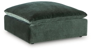 Carriage View - Oversized Accent Ottoman - Jade