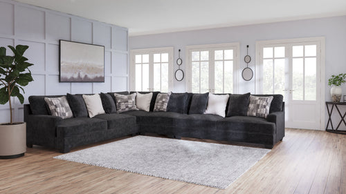 Lavernett - Sectional Dark Gray 4 Pc. Sectional