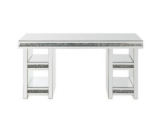 Noralie - Writing Desk - Mirrored & Faux Diamonds
