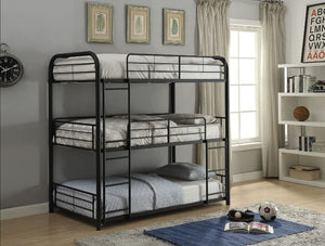 Cairo - Triple Bunk Bed Sandy Black Twin