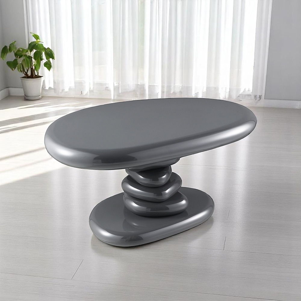 Charlene - Table Gray High Gloss 46"W x 29"D x 12H" Coffee Tables