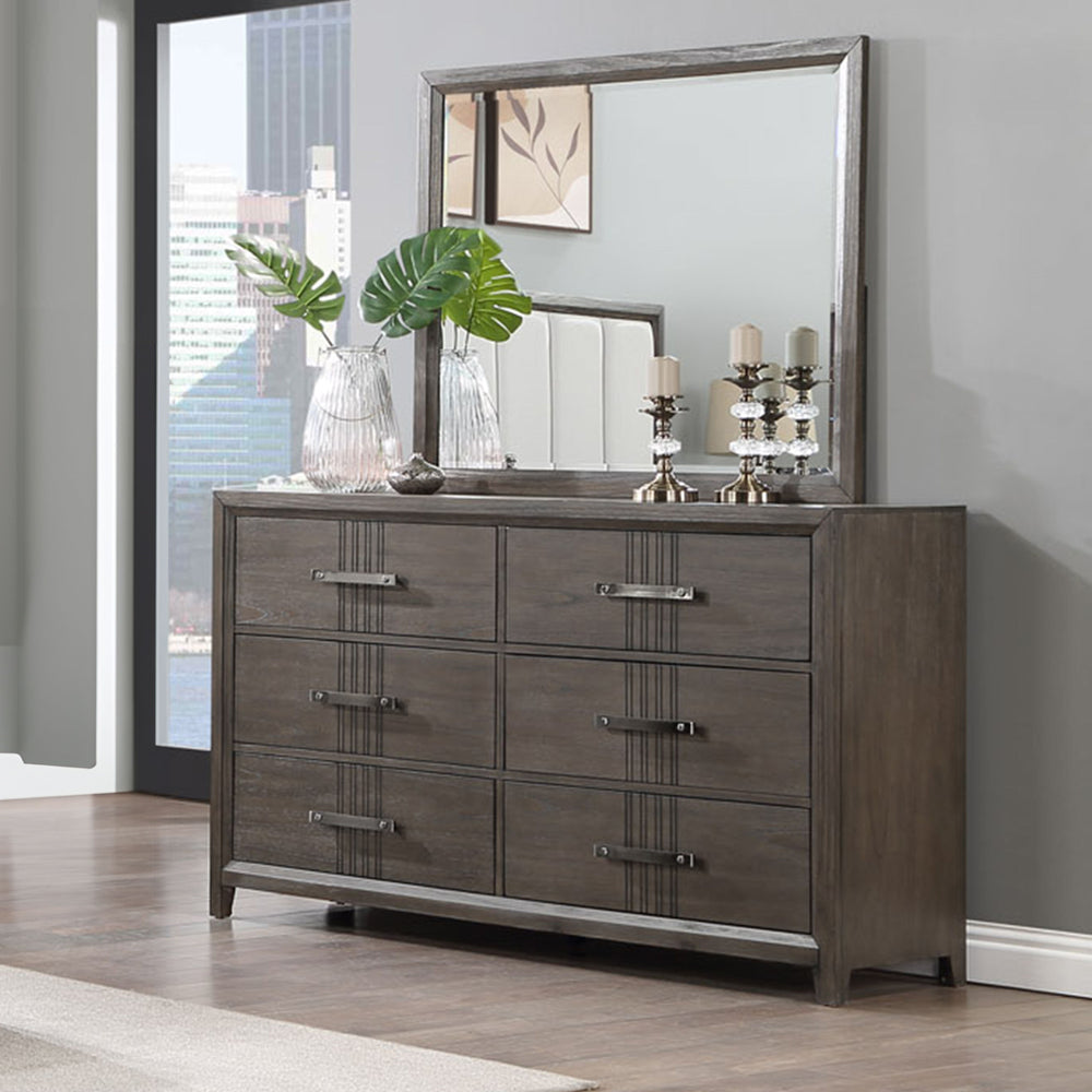 Landon - Dresser & Mirror - Light Brown