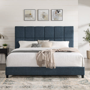 Bridger - Upholstered Squares Panel Bed