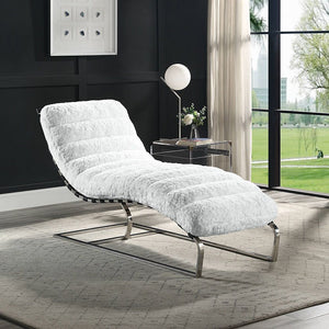 Qortini - Chaise White Fabric