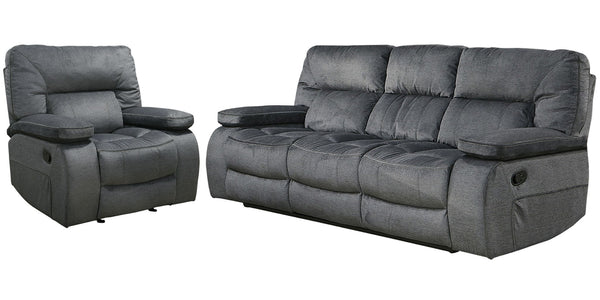 Chapman - Reclining Sofa Set Dark Gray 2 Pc. Sofa, Recliner