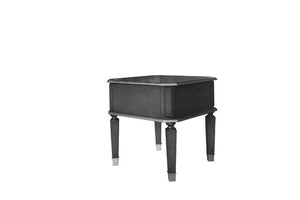 House - Beatrice End Table - Charcoal & Light Gray Finish